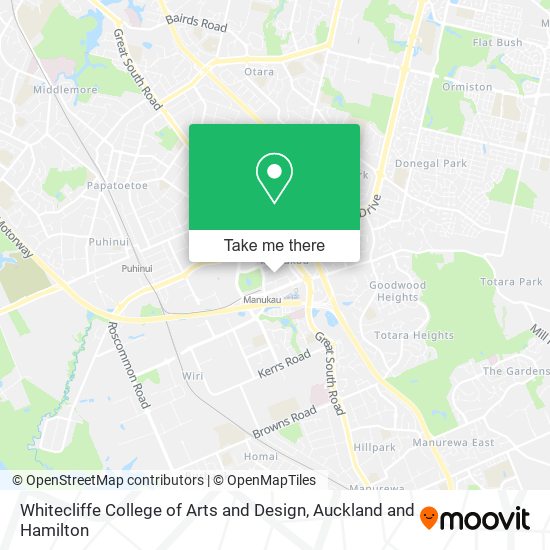 Whitecliffe College of Arts and Design地图