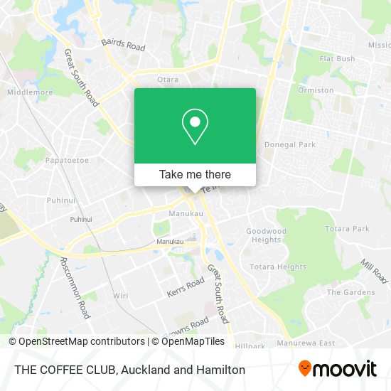 THE COFFEE CLUB map