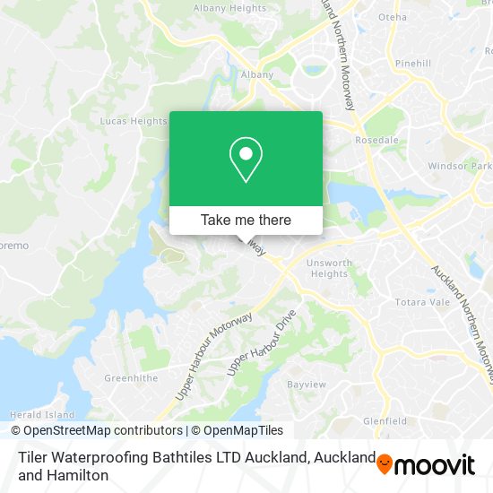 Tiler Waterproofing Bathtiles LTD Auckland map