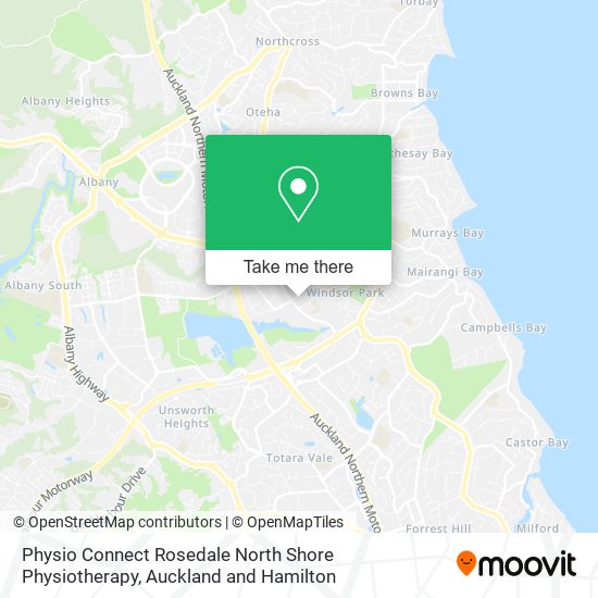 Physio Connect Rosedale North Shore Physiotherapy map