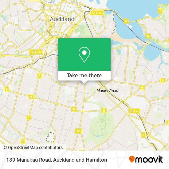 189 Manukau Road map