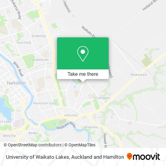 University of Waikato Lakes地图