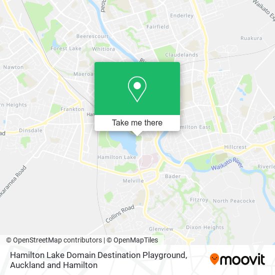Hamilton Lake Domain Destination Playground map