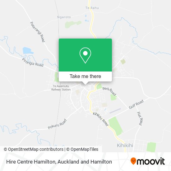 Hire Centre Hamilton map