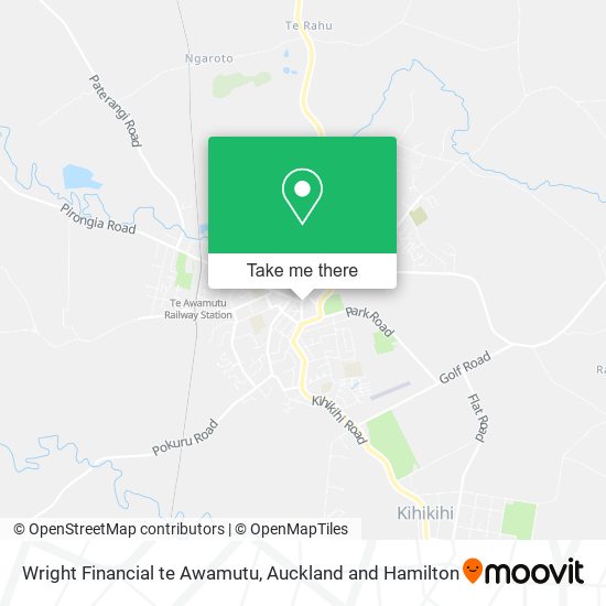 Wright Financial te Awamutu map