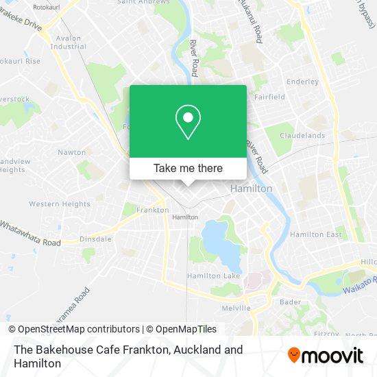 The Bakehouse Cafe Frankton map