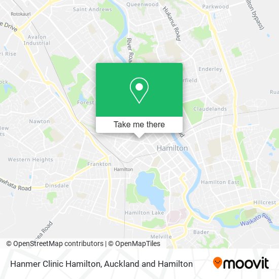 Hanmer Clinic Hamilton map
