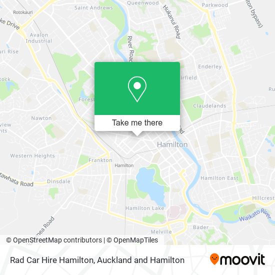 Rad Car Hire Hamilton map