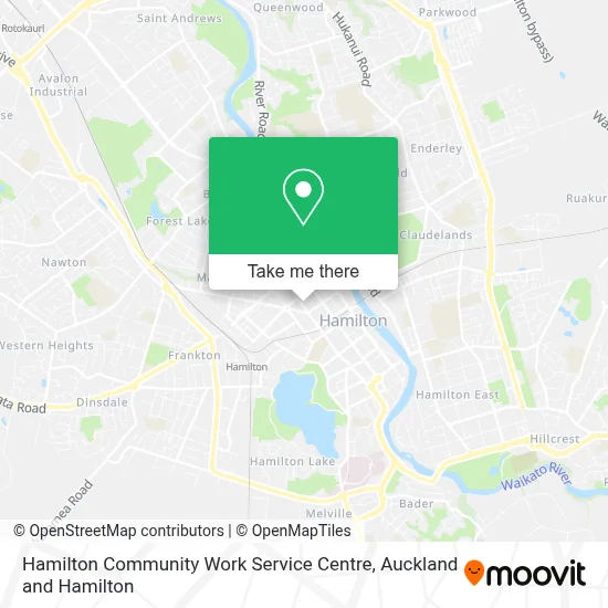 Hamilton Community Work Service Centre map