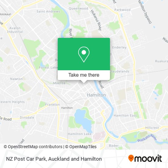 NZ Post Car Park map