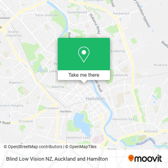 Blind Low Vision NZ map
