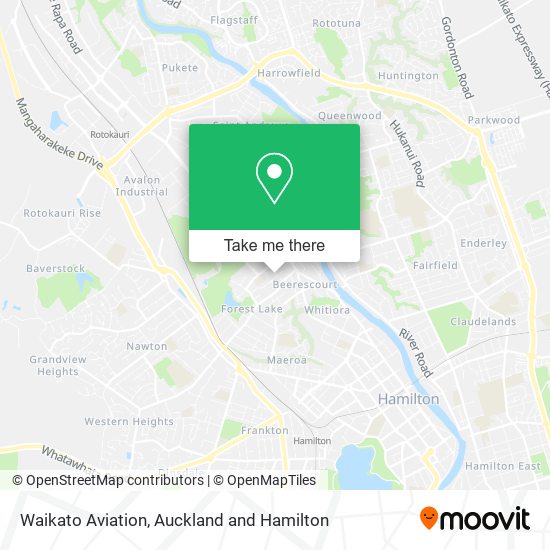 Waikato Aviation map
