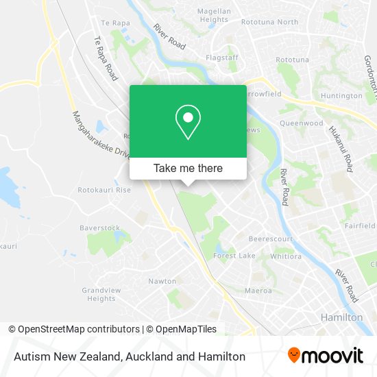 Autism New Zealand map