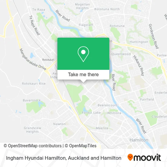 Ingham Hyundai Hamilton map