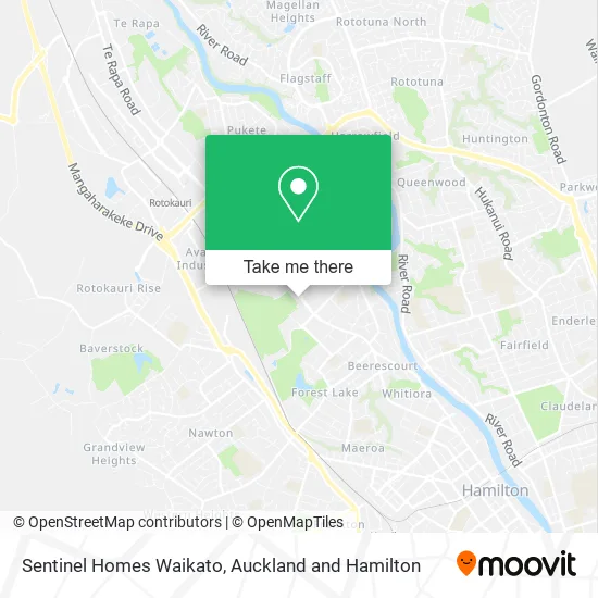 Sentinel Homes Waikato map