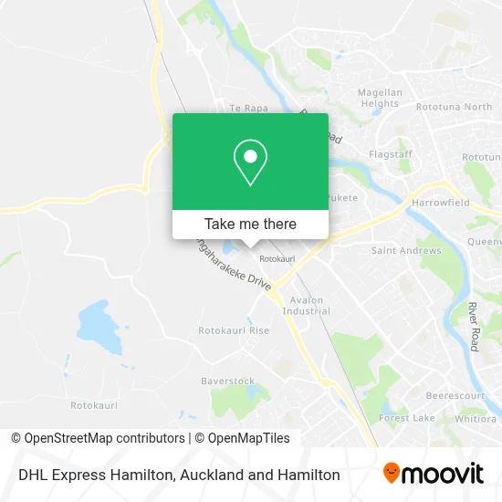 DHL Express Hamilton map