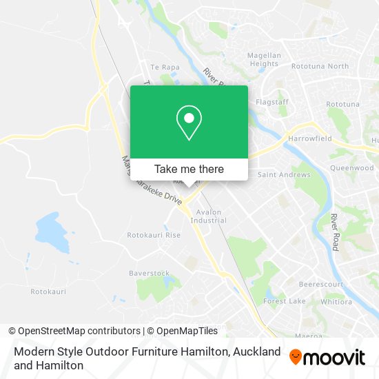Modern Style Outdoor Furniture Hamilton map