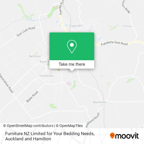 Furniture NZ Limited for Your Bedding Needs map