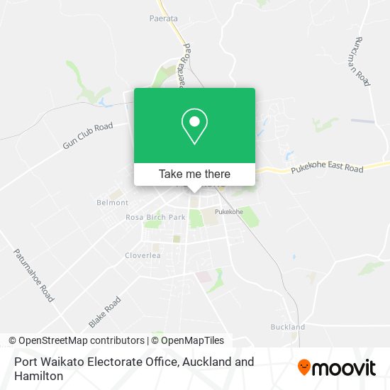 Port Waikato Electorate Office map