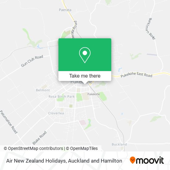 Air New Zealand Holidays map