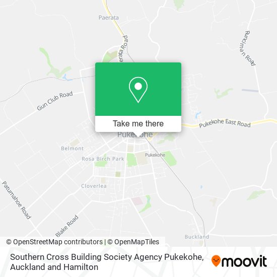 Southern Cross Building Society Agency Pukekohe map