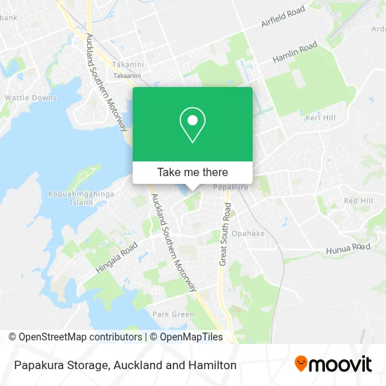Papakura Storage map