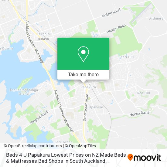 Beds 4 U Papakura Lowest Prices on NZ Made Beds & Mattresses Bed Shops in South Auckland map