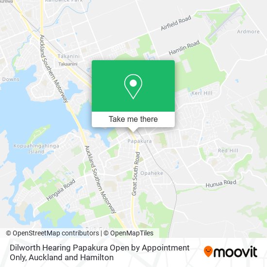 Dilworth Hearing Papakura Open by Appointment Only map