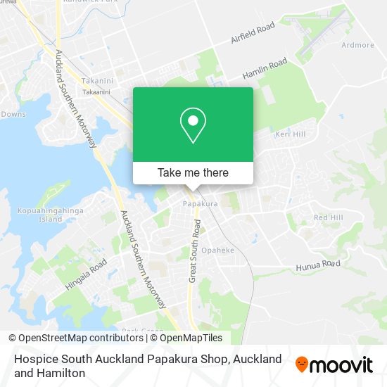 Hospice South Auckland Papakura Shop map