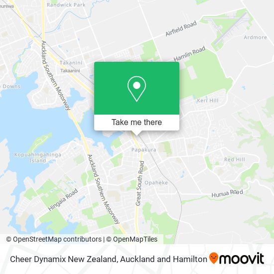 Cheer Dynamix New Zealand map