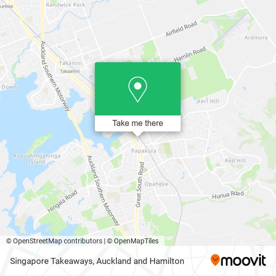 Singapore Takeaways map