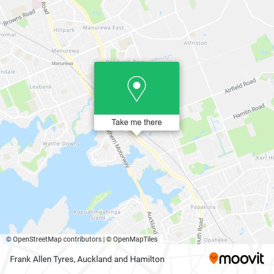 Frank Allen Tyres map