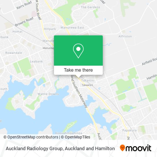 Auckland Radiology Group map