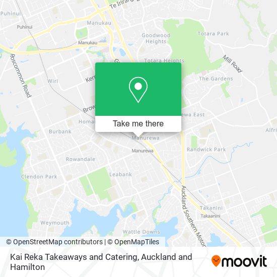 Kai Reka Takeaways and Catering map