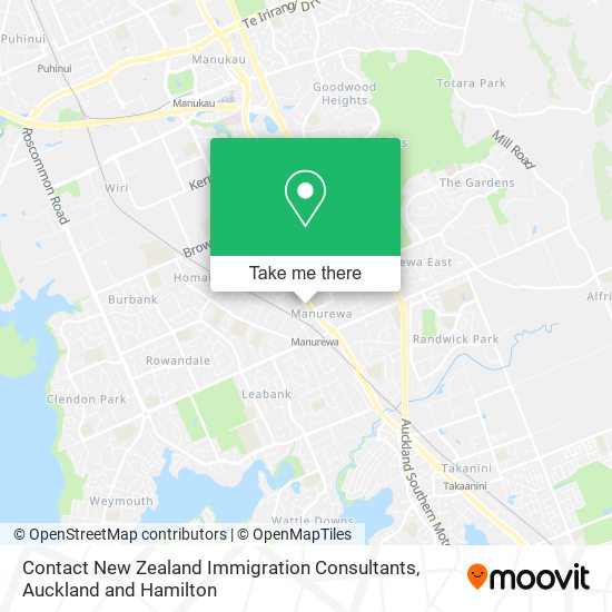 Contact New Zealand Immigration Consultants map