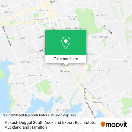 Aakash Duggal South Auckland Expert Real Estate地图