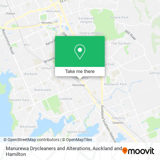 Manurewa Drycleaners and Alterations map