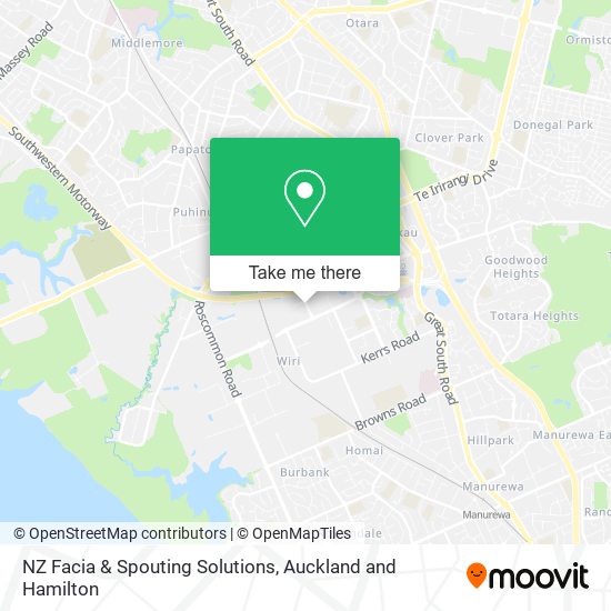 NZ Facia & Spouting Solutions map