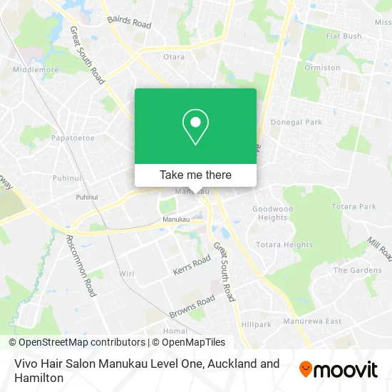 Vivo Hair Salon Manukau Level One map