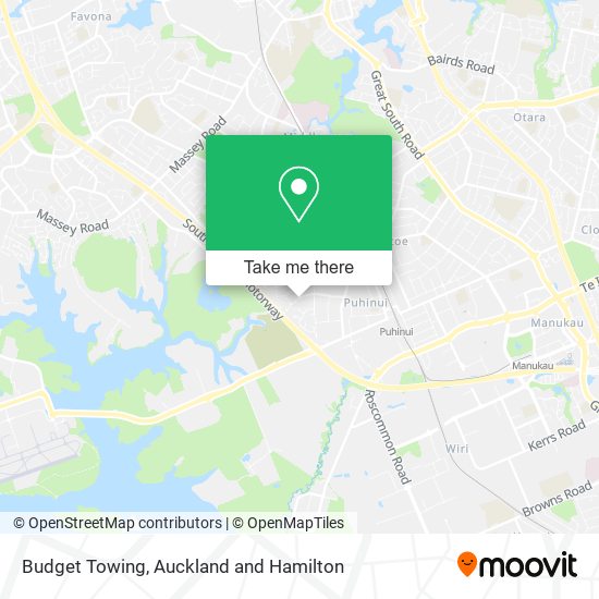 Budget Towing map