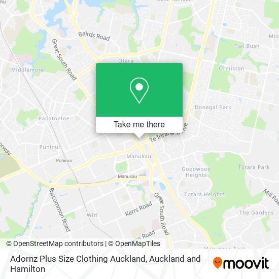 Adornz Plus Size Clothing Auckland地图