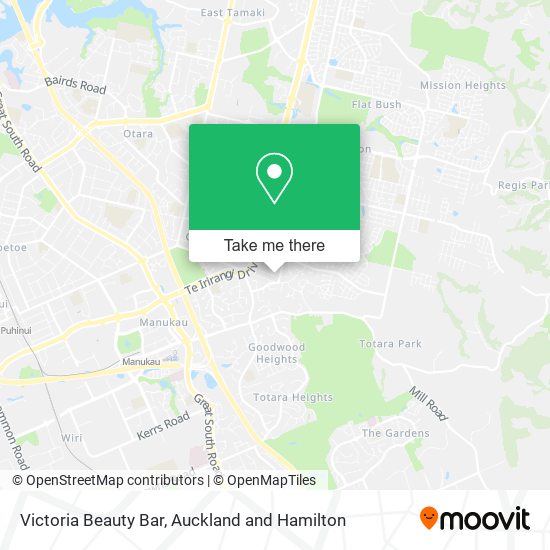 Victoria Beauty Bar map