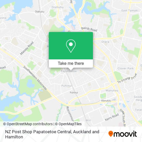 NZ Post Shop Papatoetoe Central map