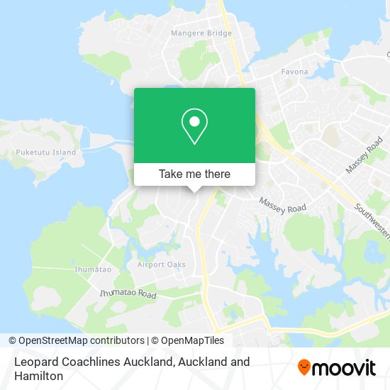 Leopard Coachlines Auckland map