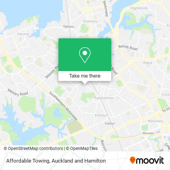 Affordable Towing map
