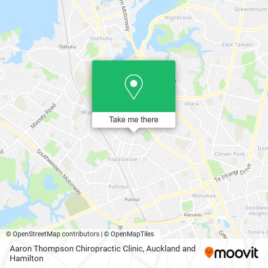 Aaron Thompson Chiropractic Clinic map
