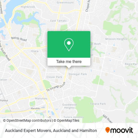 Auckland Expert Movers map