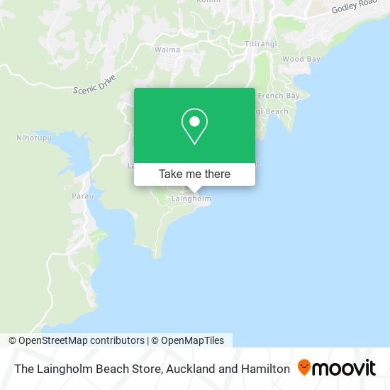 The Laingholm Beach Store map