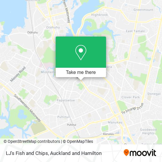 LJ's Fish and Chips map