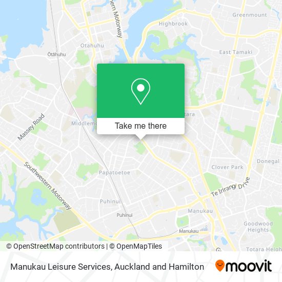 Manukau Leisure Services map